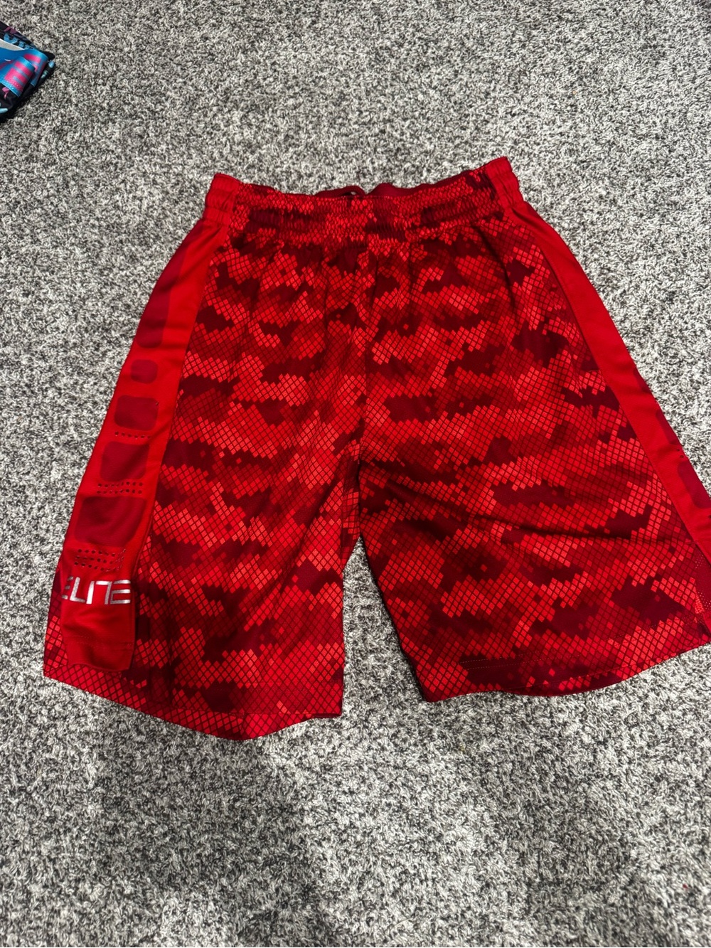 Nike Red Men's Athletic Mesh Shorts